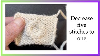 Decrease 5 stitches to 1 on WS of fabric by Knitting with Suzanne Bryan 4,013 views 2 years ago 3 minutes, 24 seconds