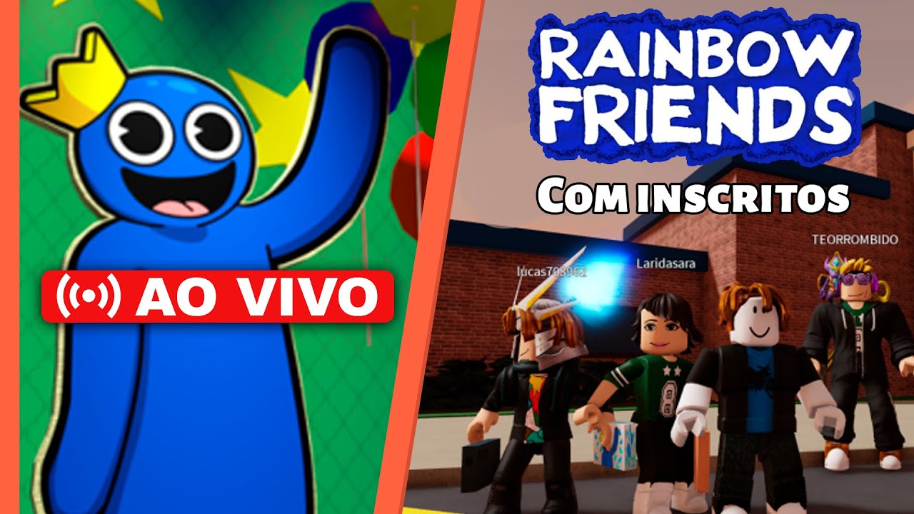 LIVE ON🔴] ROBLOX RAINBOW FRIENDS CAPITULO 2! JOGANDO COM OS INSCRITOS AO  VIVO 