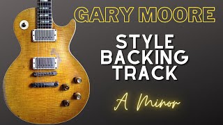 Video thumbnail of "Gary Moore Style Backing Track - A Minor"