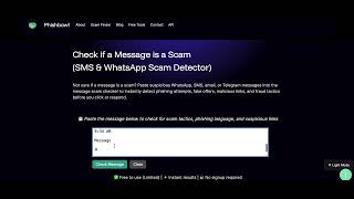 Free SMS, WhatsApp, Email and Message Checker