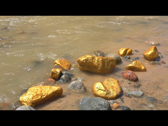 Mining of Minerals - GOLD! Many Giant Nuggets in River - YouTube