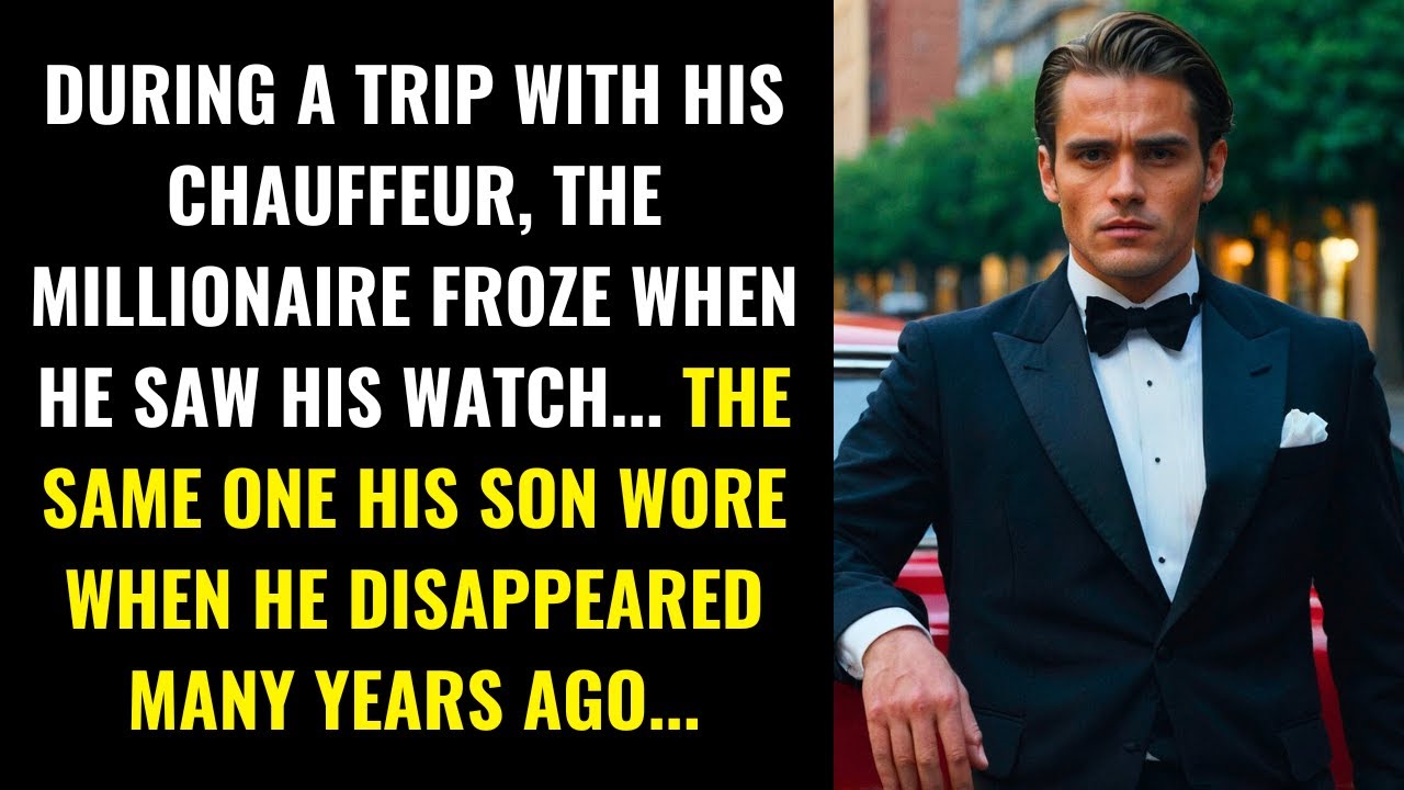 DURING A TRIP WITH HIS CHAUFFEUR, THE MILLIONAIRE FROZE WHEN HE SAW HIS WATCH... THE SAME ONE...