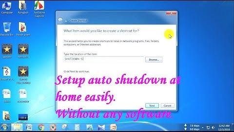 How To Make a "Shutdown Timer" on windows 7/ 8/ 10