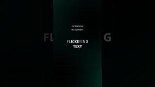 Flickering Text in After Effects in 20s | No expression, No Keyframes | #aftereffectstutorial #reels