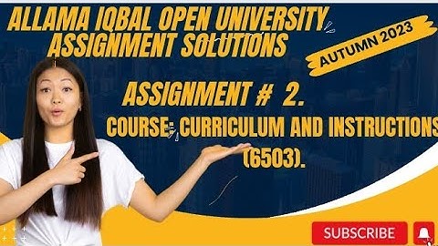 code 6503|AIOU SOLVED ASSIGNMENT#2|Aiou|Autumn 2023|Curriculum and instructions  |M.A, M.ed|#2023