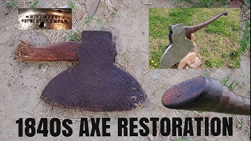 Antique Rusty AXE Restoration 1840s