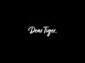 Dear Tiger...