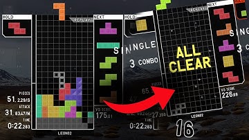 Downstacking into a Perfect Clear - TETR.IO Tetra League