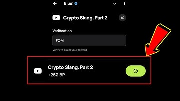 Crypto Slang. Part 2 Blum Video Code |Crypto Slang Part 2 Blum Today Verification Keyword Today Code