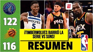 TIMBERWOLVES completan la barrida 40 y ELIMINAN a PHOENIX SUNS de Kevin Durant y Devin Booker | NBA