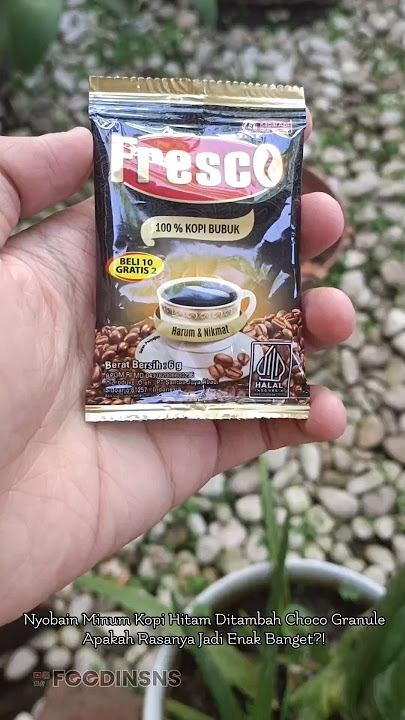 nyobain minum kopi hitam ditambah choco granule #foodinsns #ngopi #kopihitam