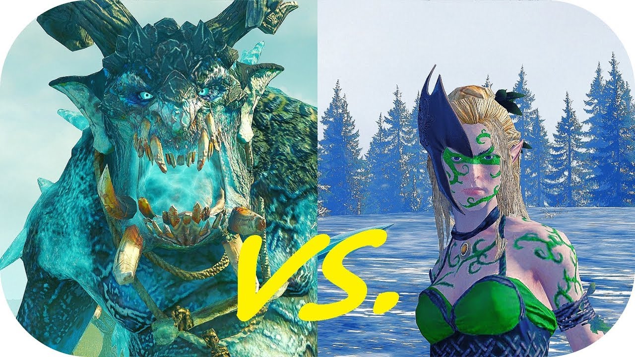 wallpapers Warhammer Asrai Art total war warhammer fight club norscan ice trolls vs wardancers asrai spear