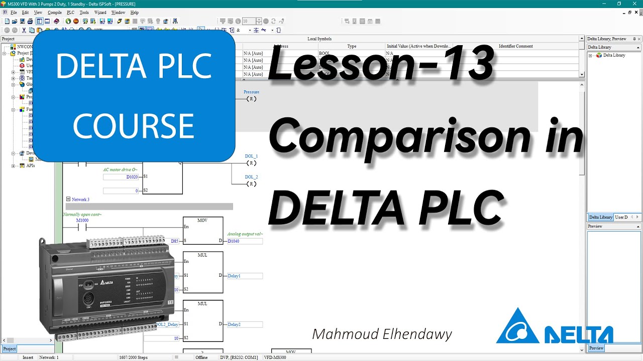 13- Comparison Instructions in Delta PLC - YouTube