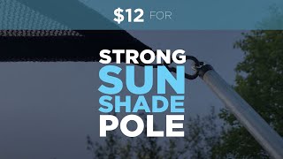 DIY Making Strong 💪 & Cheap ($12) Summer Sun Shade ⛅️ Sail Pole