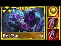 Craziest reksai  ornn item talisman of anscension  tft set 11