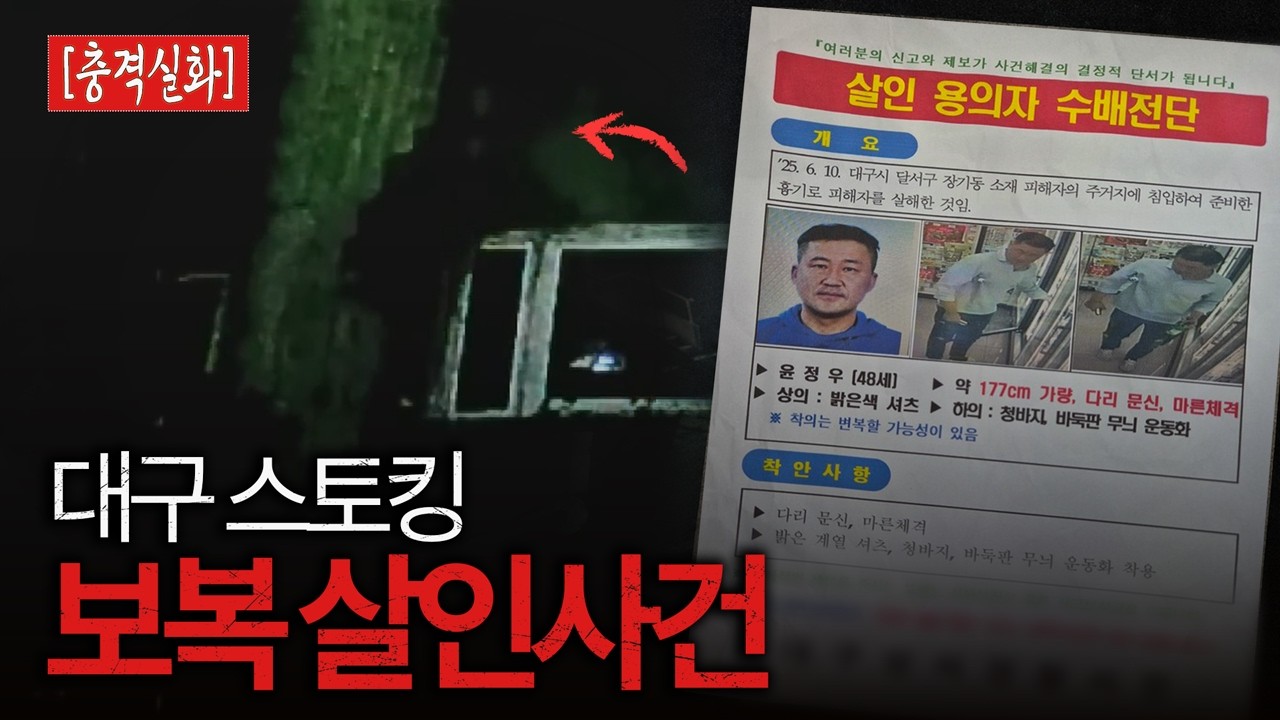 [실제사건] 대구 스토킹 살인사건의 전말😰 CCTV도 소용없던 엽기적인 수법