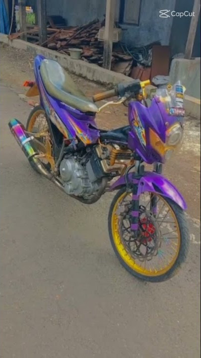 Modifikasi Satria Fu ungu kendy Pemula.  #shorts