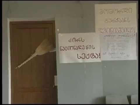 გიორგი ღვინიაშვილის ბიუროს კარზე ცოცხი ააკრეს