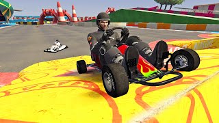 سباق سوبر ماريو الممتع في لعبة جي تي أي 5 | GTA V Mario Cart Parkour Challenge
