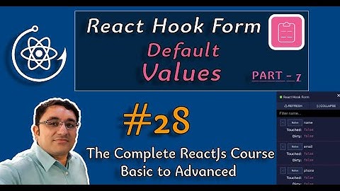 react hook form tutorial in hindi || react js tutorial in hindi || default values in hindi  #28