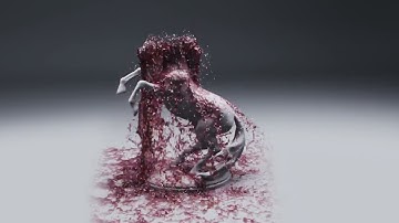 Statue to Wine - Phoenix FD - 3dsmax