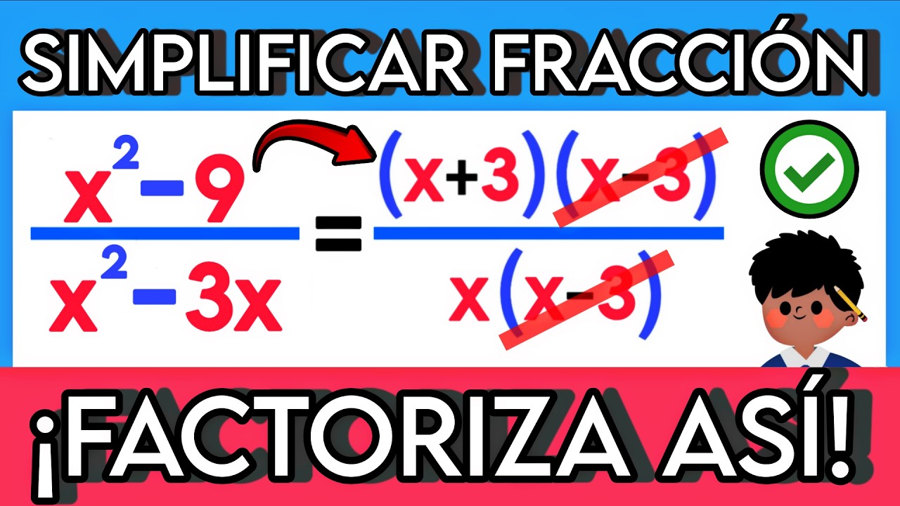 ▶️ Cómo SIMPLIFICAR una FRACCIÓN ALGEBRAICA [FÁCIL Y RÁPIDO] | Factorización, Polinomios 🚀