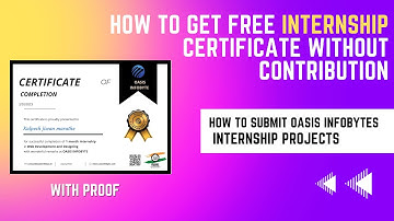 How To Submit Oasis Infobyte internships Projects || how to submit without contribution