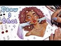 Draw and chat with me markers illustration 