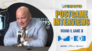 Round 1, Game 3: Jim Montgomery Postgame Interview