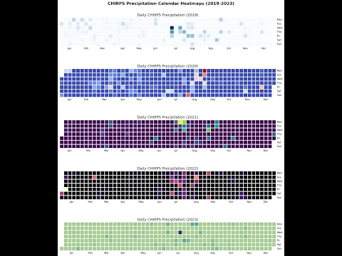 How to create a calendar heat map for precipitation data using Google Earth Engine (GEE) and Python