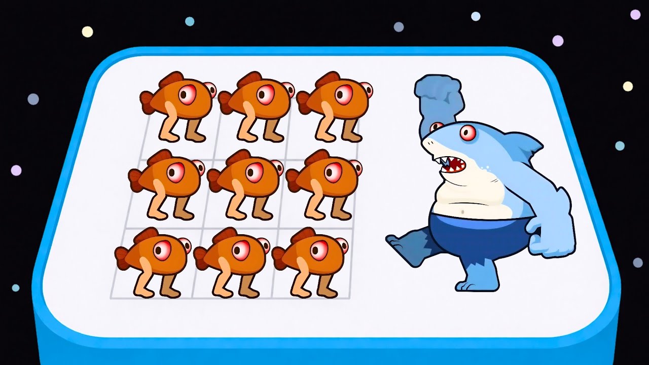 THE FISH VS GRIMAZE MERGE WAR - Merge Monster Battle, Merge Master Game