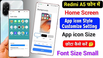 Redmi A5 Me App icon Size Chhota Kaise Kare | Redmi A5 App icon Style Customize Setting Kaise Kare