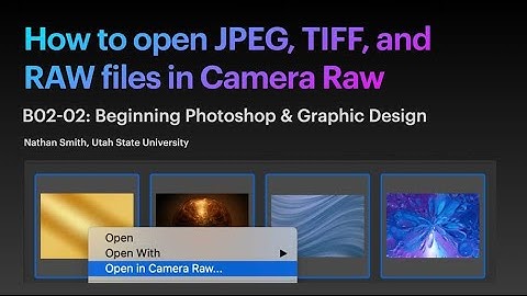 Photoshop CC 2021: Open File from Bridge Into Camera Raw