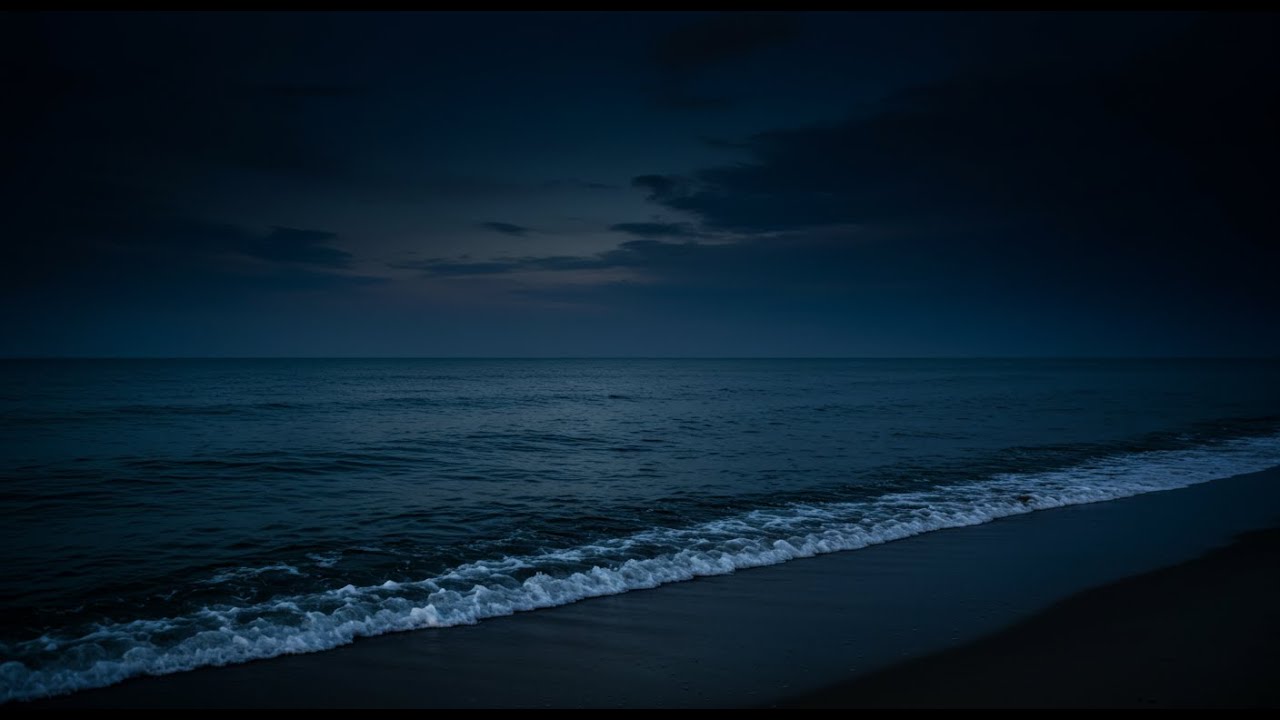 Relaxing Night Ocean 🌙 Gentle Waves to Help You Sleep All Night Long