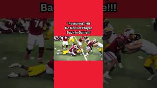 University of Wisconsin Football Player “Posturing” Hit Do not let player back in game!