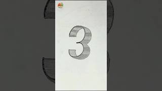 3d Number Illusions | #3dart #calligraphy #sketch  #shorts #shortsfeed #trending #viral