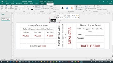 Raffle Tickets with Sequential Numbering using MS Publisher and Excel / Episode 1