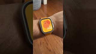 Apple Watch Ultra with Custom Wallpaper for Thanksgiving.