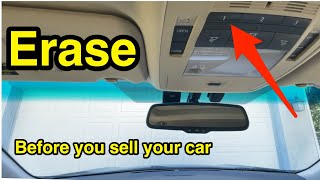 How to erase HomeLink garage door opener memory before selling your car.