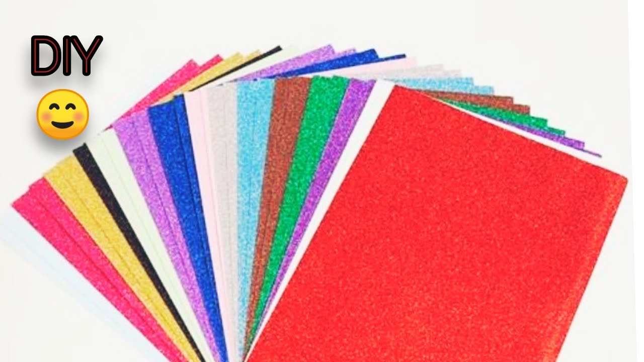 Beautiful craft with Glitter Paper; Glitter paper Crafts ideas, best