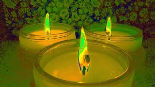 Lime Green Candle Flames 💚 12 Hours Golden Aesthetic Candle Background screenshot 4