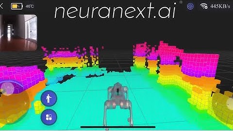 In app view of Neuranext’s Go2 Pro Unitree Robot Dog as it maps its environment.