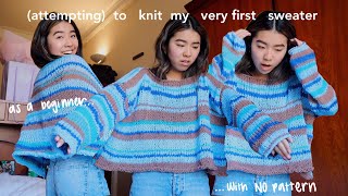 knitting a sweater for the very first time...