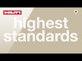 SUSTAINABILITY at Hilti: We uphold ourselves &amp; the industry to highest standards in business ethics