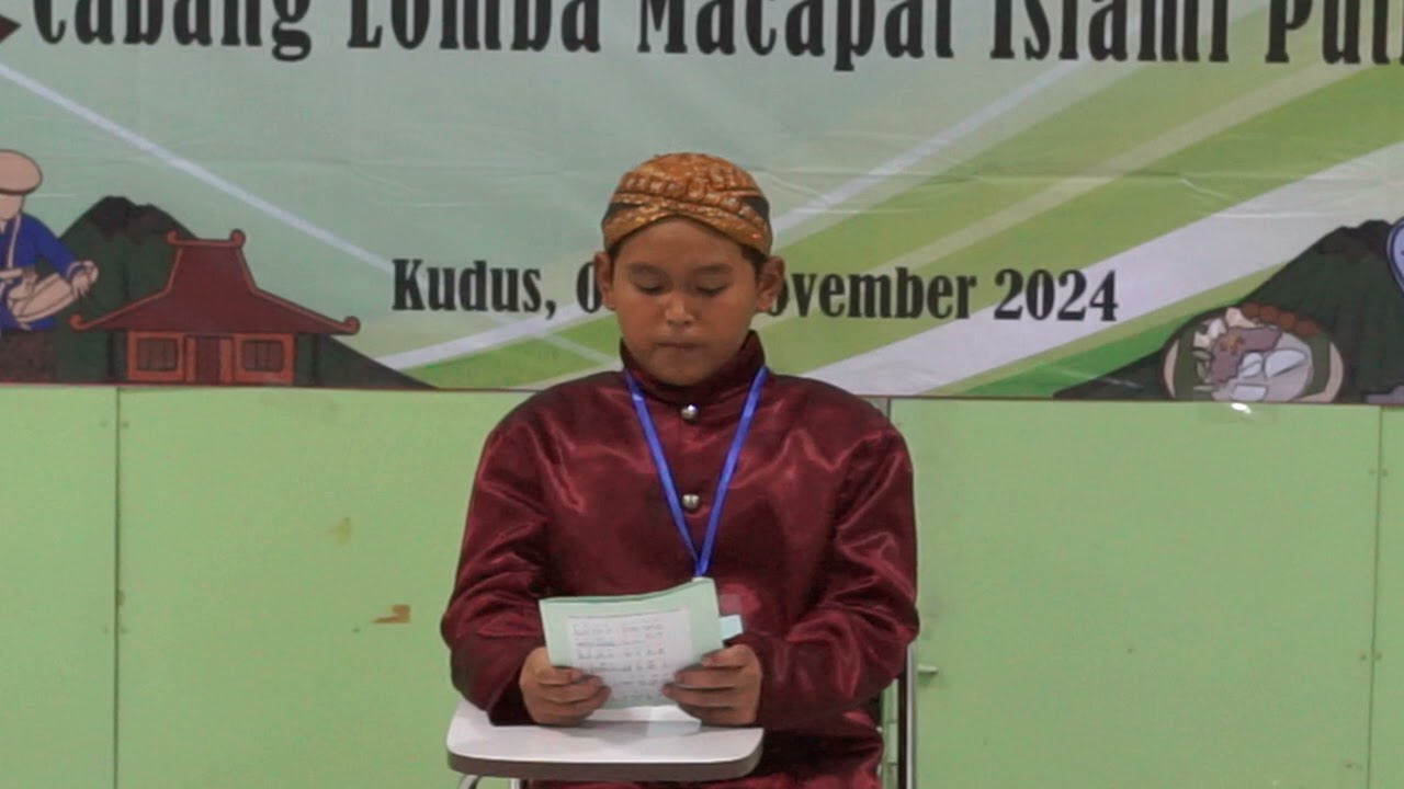 Juara 2, Macapat Putra MAPSI Jateng, ARVA DAFIS SAPUTRA, Kab. Blora