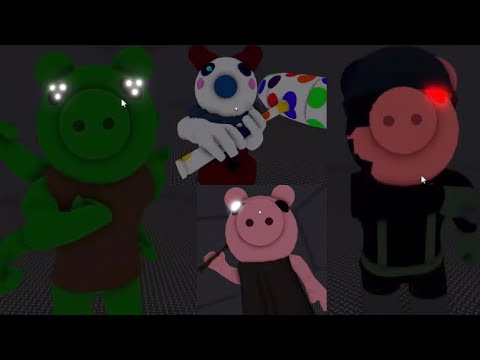 ALL 4 PIGGY DLC CODE JUMPSCARES!! (Piggy DLC Test)