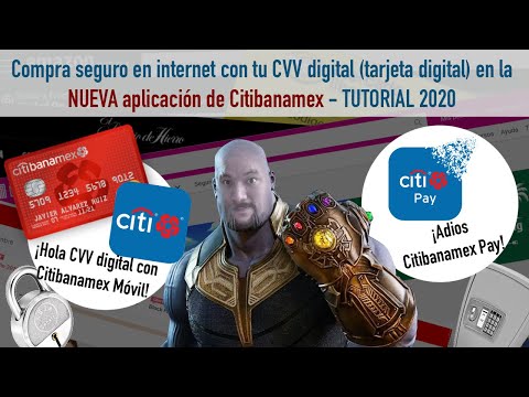 Como generar tu tarjeta digital (CVV) con la NUEVA app de Citibanamex - TUTORIAL 2020