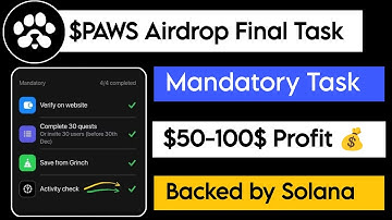 Paws Activity check task Complete | Paw new task today | Paws Listing Price