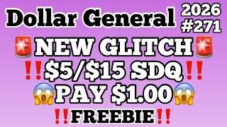 2026#271🚨Dollar General Couponing🚨NEW GLITCH‼️$5/$15 SDQ‼️PAY $1.00‼️FREEBIE‼️MUST WATCH👀👀