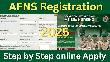 Armed Forces Nursing Services (AFNS) | AFNS online apply process step by step | Registration 2025-26